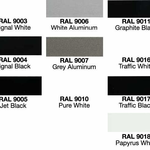 Powdercoat Colourchart