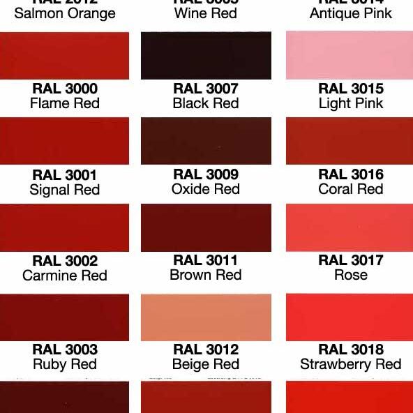 Powdercoat Colourchart