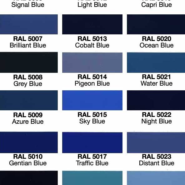 Powdercoat Colourchart